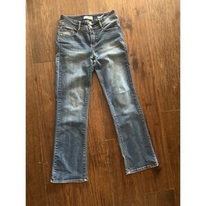 Angels Forever Young Curvy Bootcut Jeans Blue Medium Wash Embroidered Pockets 6